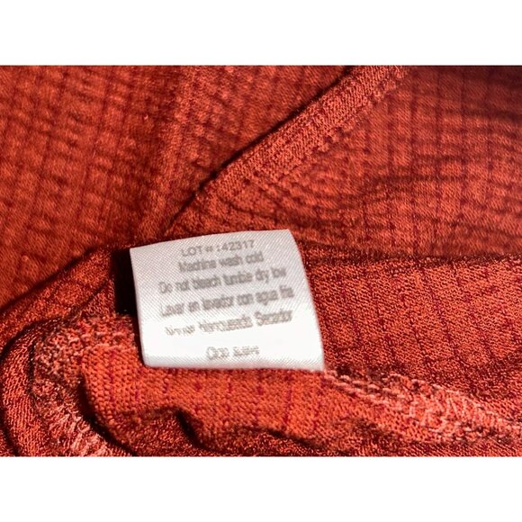 Womens Off-Shoulder Tiered Mini Dress Size S Rust Cottagecore Prairie - Picture 10 of 10